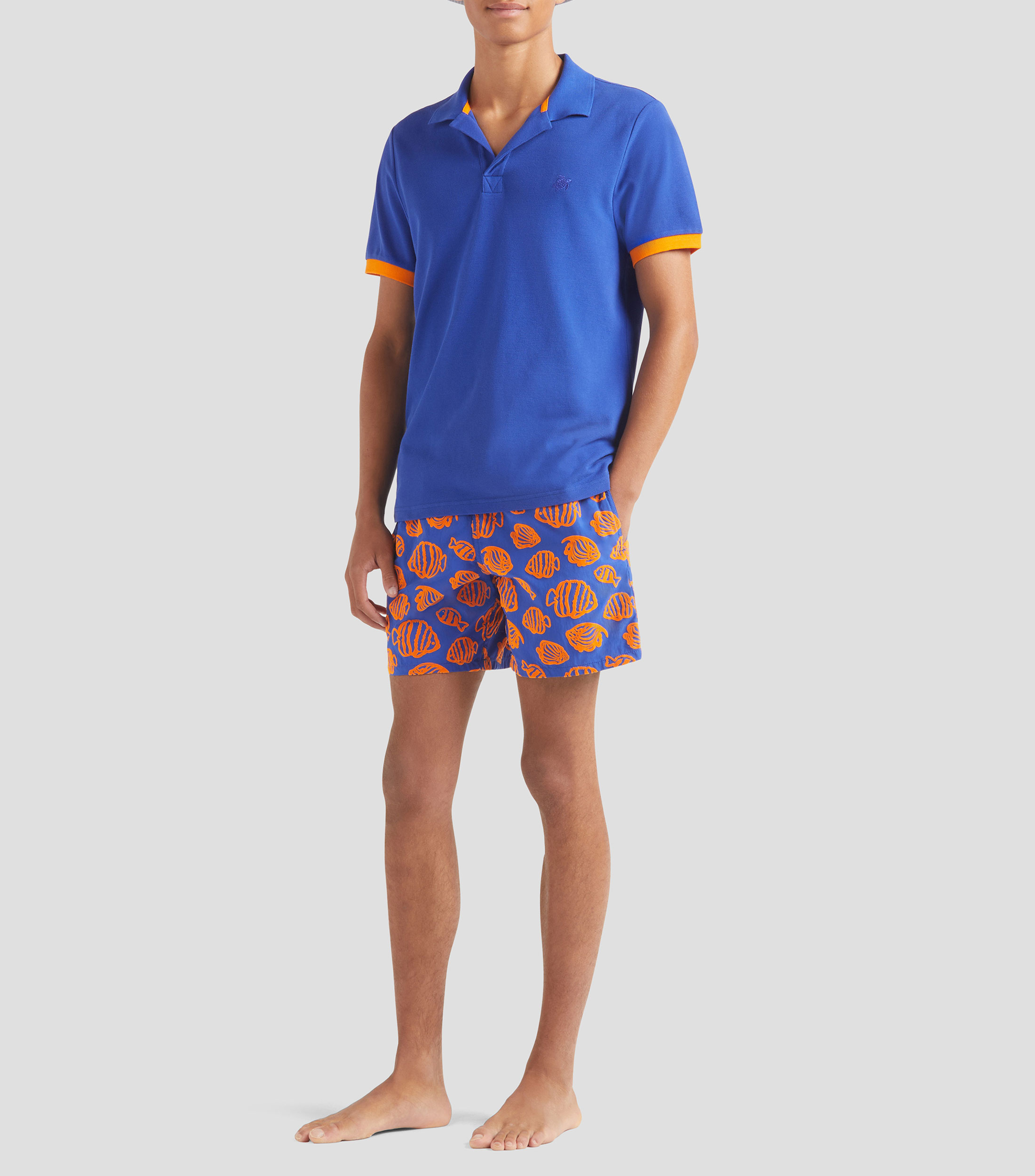 Traje de bano corto estampado Hombre